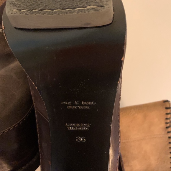 rag & bone Leather Platform Boots LIKE NEW Size 6 - Picture 5 of 5